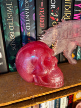 Load image into Gallery viewer, Glitter Skull Bookshelf Buddy, PINK
