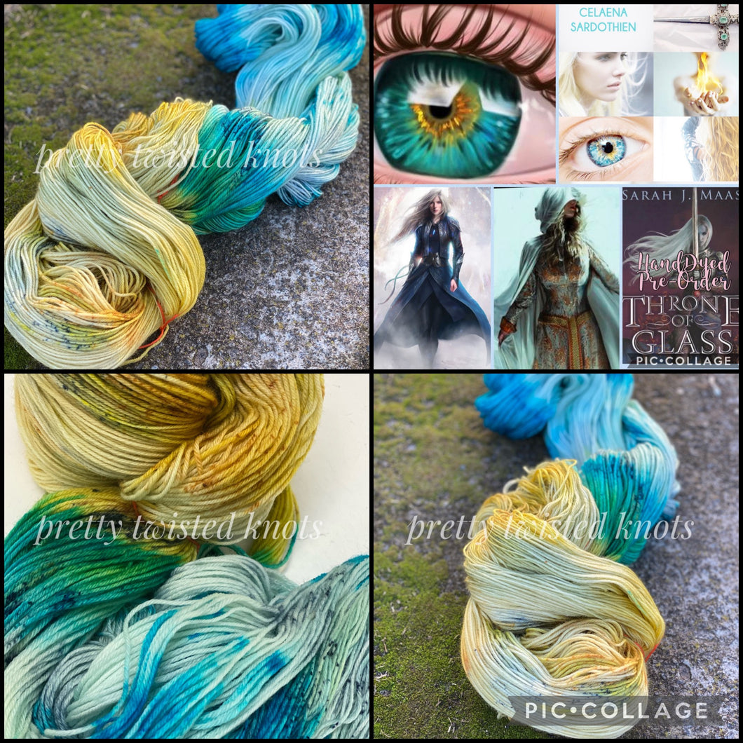 “Celaena”, Throne of Glass Collection , CUSTOM ORDER, 200g skein