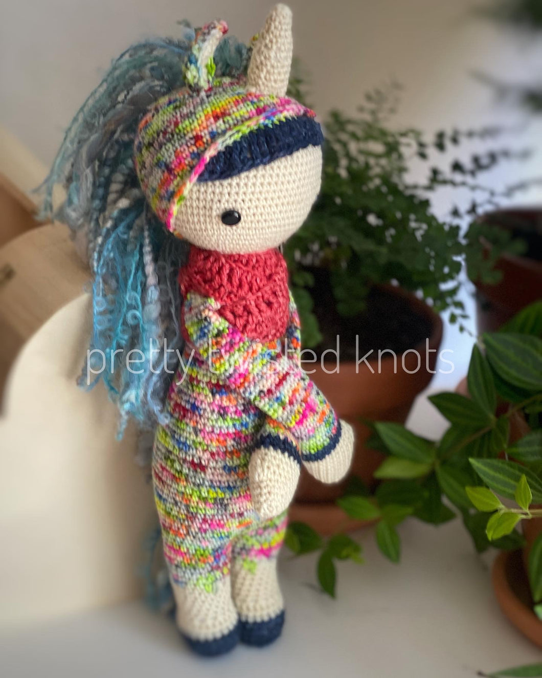 Luna , the Unicorn Doll CROCHET