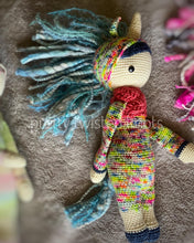 Load image into Gallery viewer, Luna , the Unicorn Doll CROCHET
