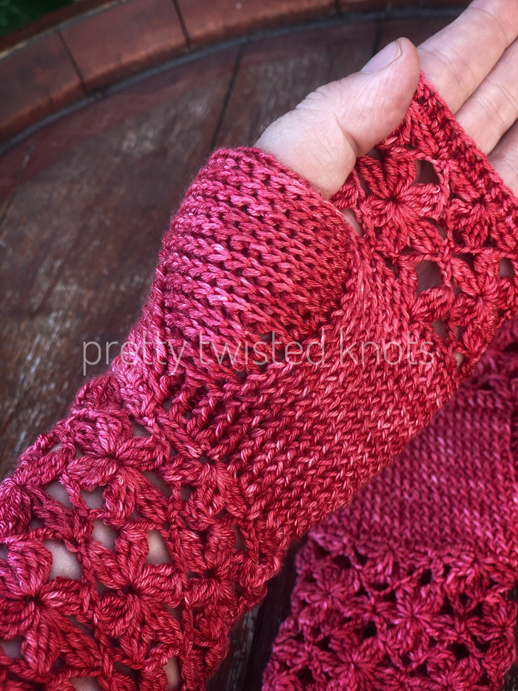 “Candy for Bees”, Fingerless Mitts CROCHET PATTERN