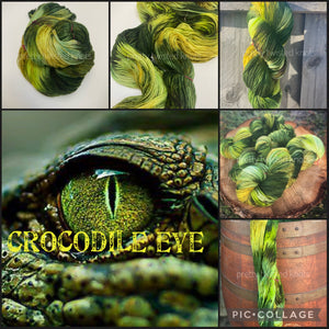 Crocodile Eye, DYE ME DEADLY, Custom dyed yarn