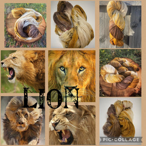Lion, DYE ME DEADLY, Custom dyed yarn
