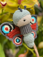 Load image into Gallery viewer, “Peacock Butterfly” CUSTOM Order Crochet
